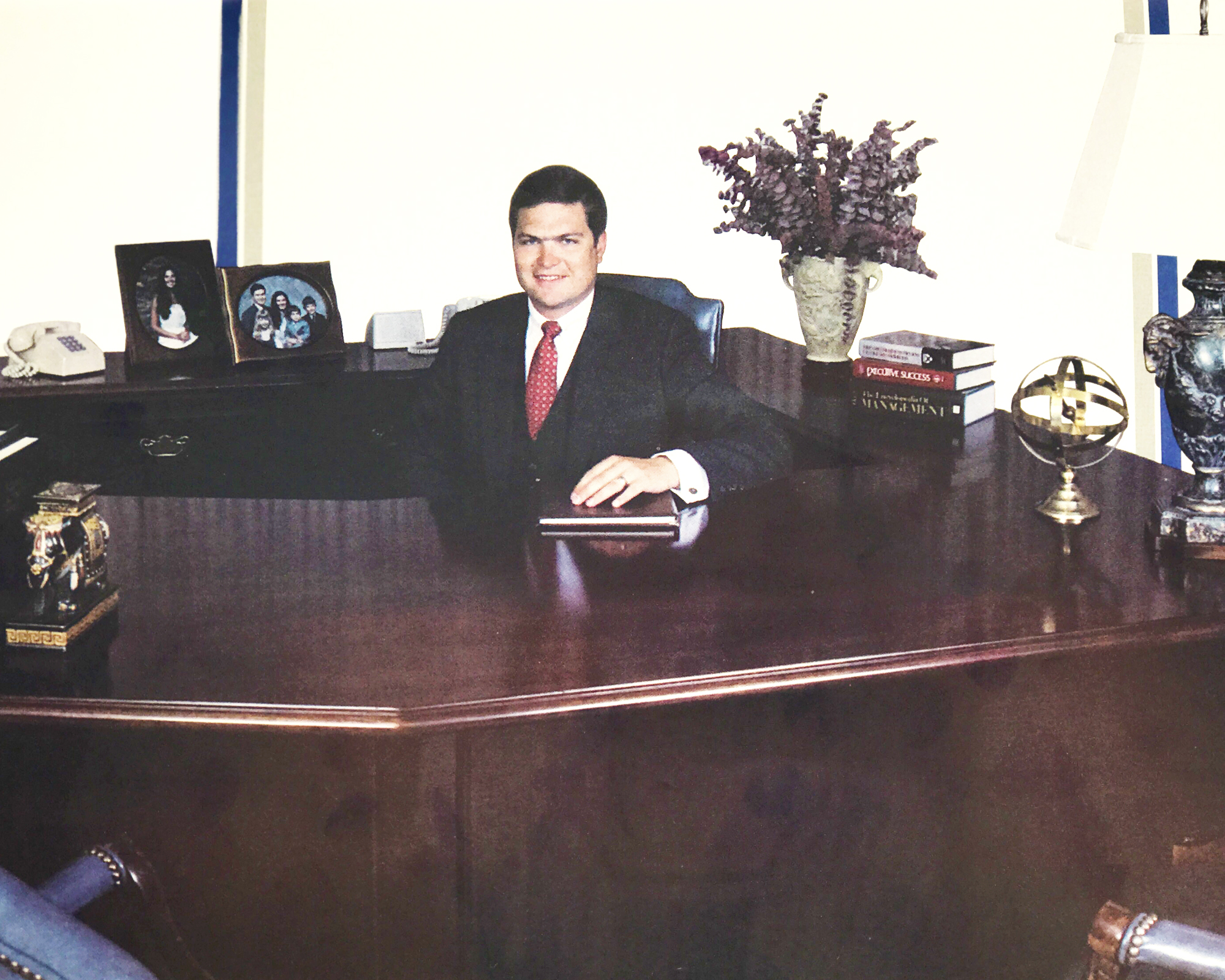 Richard Jackson sitting at desk